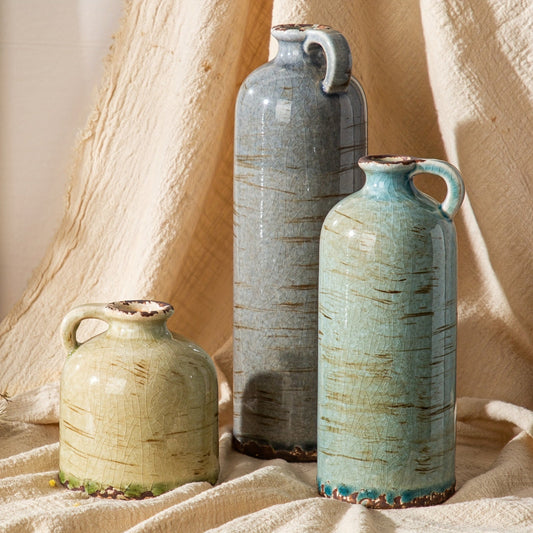 3pcs Ceramic Vase, Classic Morandi Style, Suitable for Banquet, Banquet, Festival, Wedding, Family, Restaurant, Table Decoration, Aesthetic Room, Family, Four Seasons Decoration, All Kinds of Holiday Gifts.