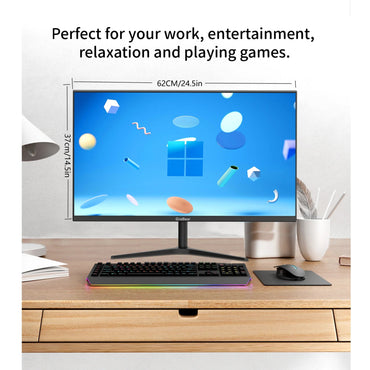 27-inch Computer Monitor IPS Panel PC Monitors FHD 1080p 75Hz LED Display Home Office Desktop Screen, HDMI, VGA, Flicker