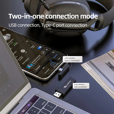 L80 Bluetooth wireless three-mode headphones headset lightweight headset 2.4G gaming headsets sports bass