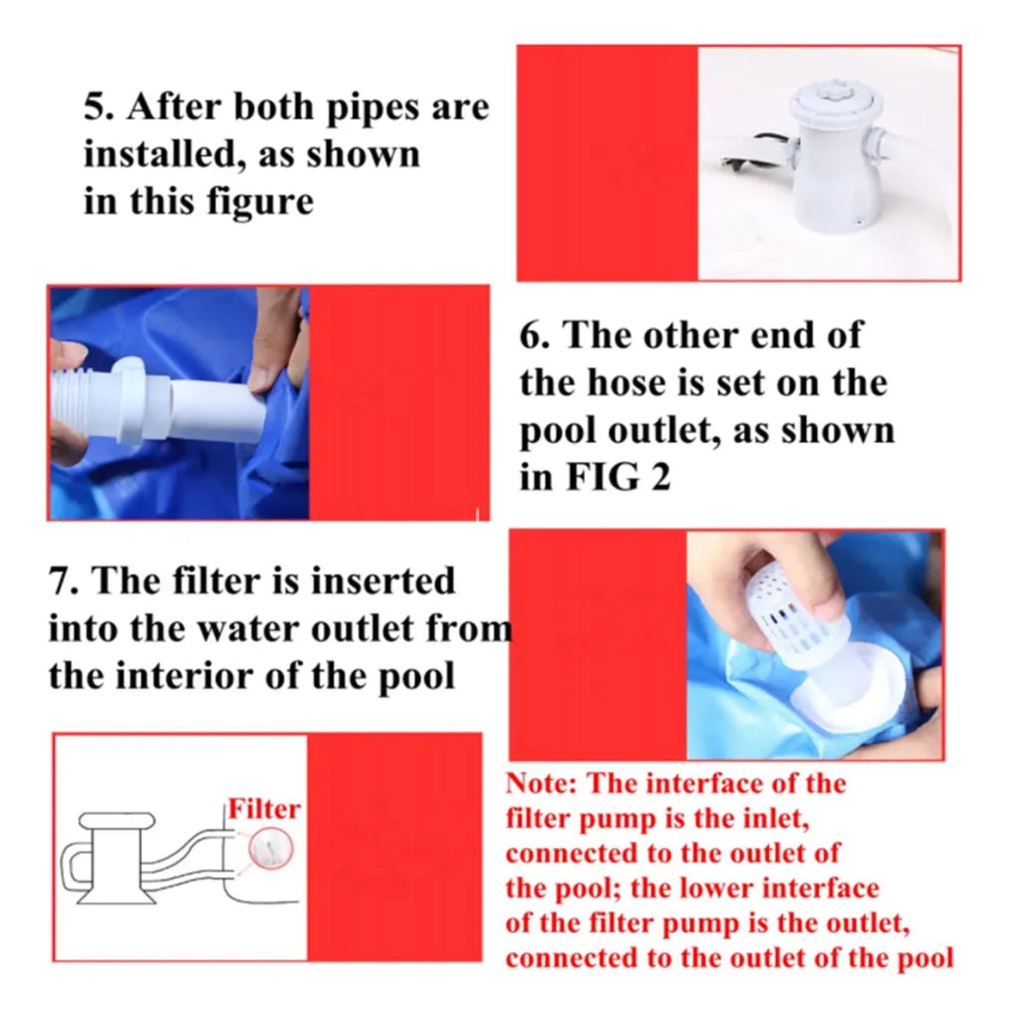 Pool Filter Pump 300 GPH Paddling Pool Electric Water Pump With 2 Pool Filter Cartridge Pool Pumps Ground Small Pool Filter Pump