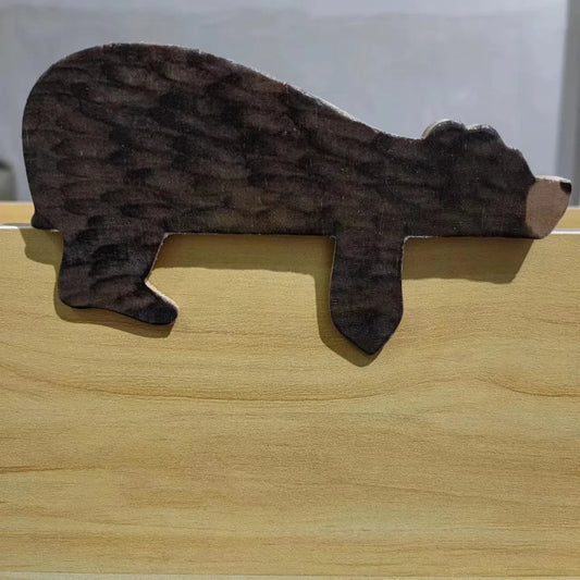 New Fun Animal Wooden Brown Bear Door Topper Decoration Door Frame Sculpture in Your Corner Creative Statue Home Art Wall Decor