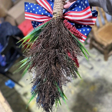 Patriotic Wreath for Front Door 4th of July Wreath White Independence Day Blue Red Wreath for Memorial Independence Day