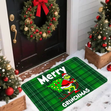 Christmas Santa Claus, Monster Grinch Carpet Home Decor, Soft And Absorb-Water, Entrance Door, Bathroom Anti-Slip Mat