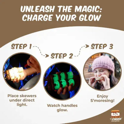 S'mores Marshmallow Roasting Sticks - Glow in the Dark