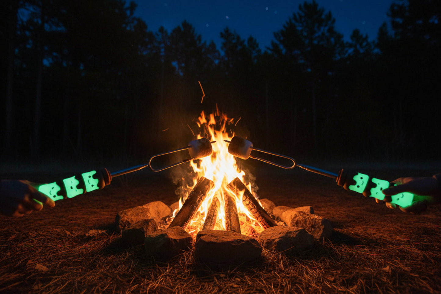 S'mores Marshmallow Roasting Sticks - Glow in the Dark