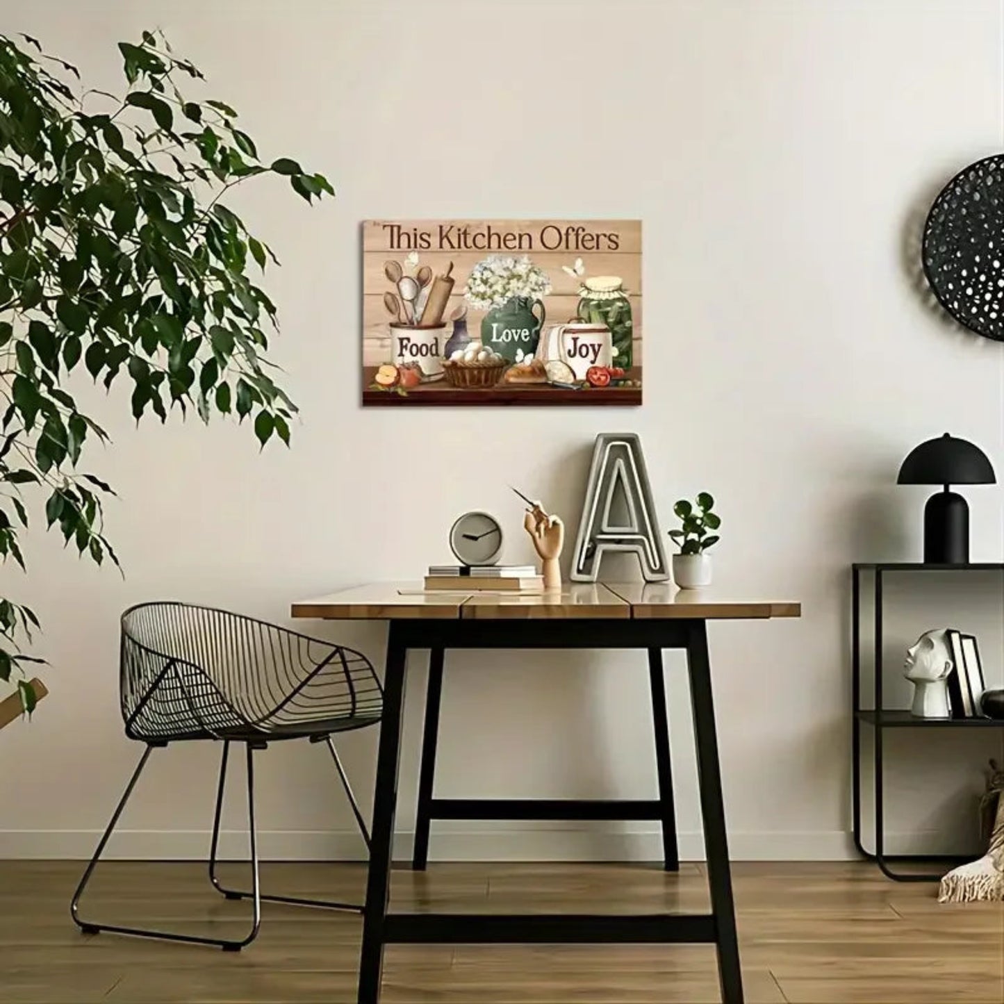 Art Farmhouse Rustic Kitchen Pictures Wall Decor Canvas Print Painting Modern Home Framed Artwork For Living Room Dining Room
