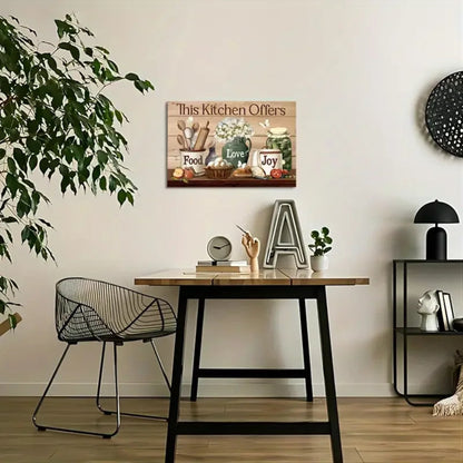 Art Farmhouse Rustic Kitchen Pictures Wall Decor Canvas Print Painting Modern Home Framed Artwork For Living Room Dining Room