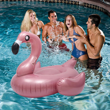 59" Flamingo Pool Float Inflatable Summer Beach Float Swimming Pool Party Toys Ride-on Lounge Raft Water Pool Floatie