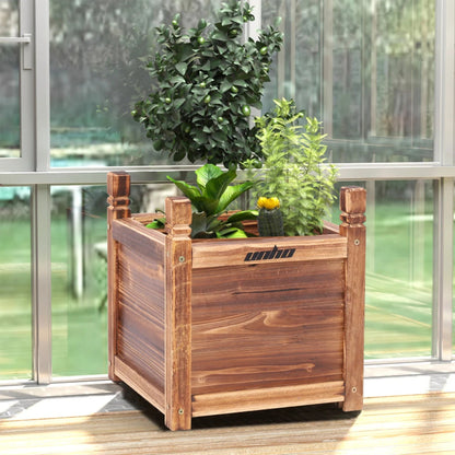 Raised Garden Bed Flower or Vegetable Planter  Plant Box for Garden, Yard Wood Box for Planting