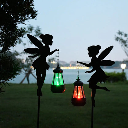 Solar Lights Outdoor Solar Watering Can Light Solar Garden Lights Waterproof Metal Hanging Lantern Fairy Garden Decor Outside