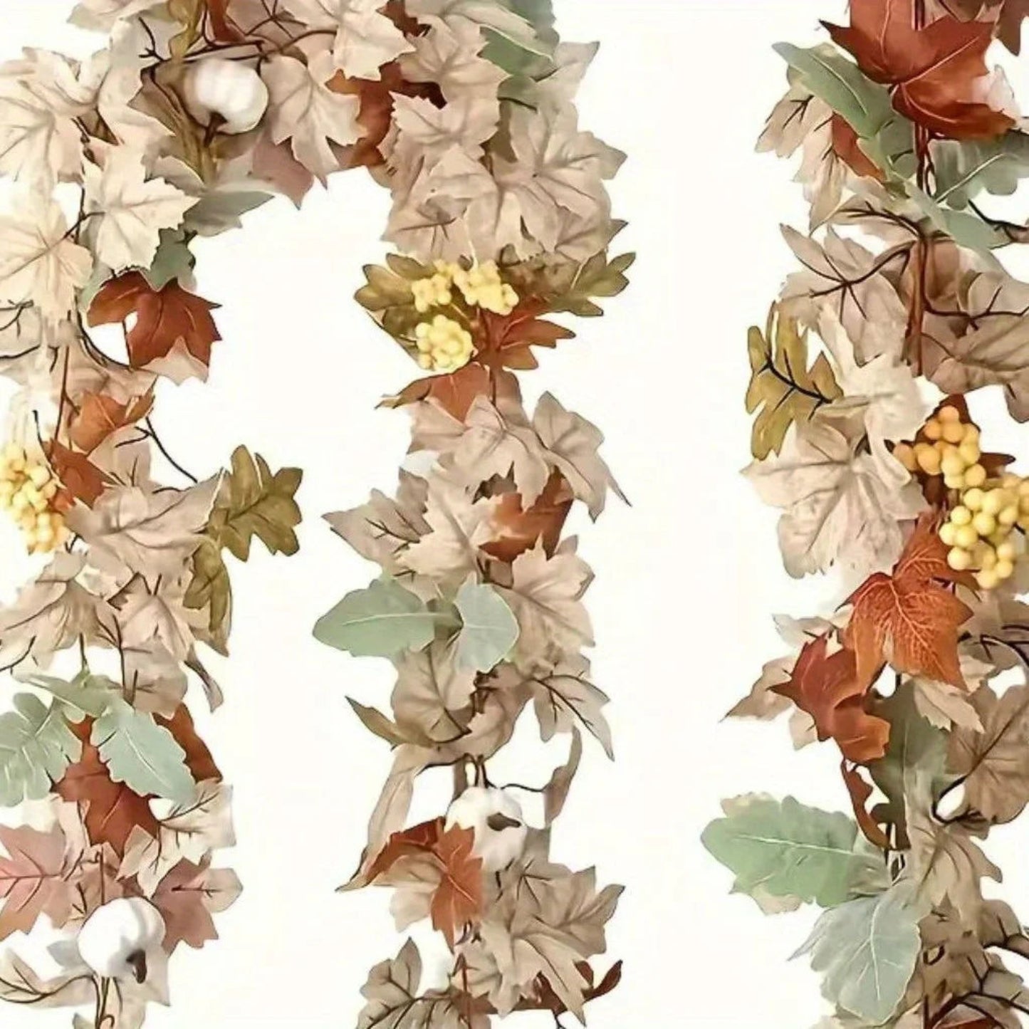 Autumn Maple Leaf & Pumpkin Wreath - Perfect for Thanksgiving, Halloween, Christmas, and Fall Decor, Festive Wall Hanging