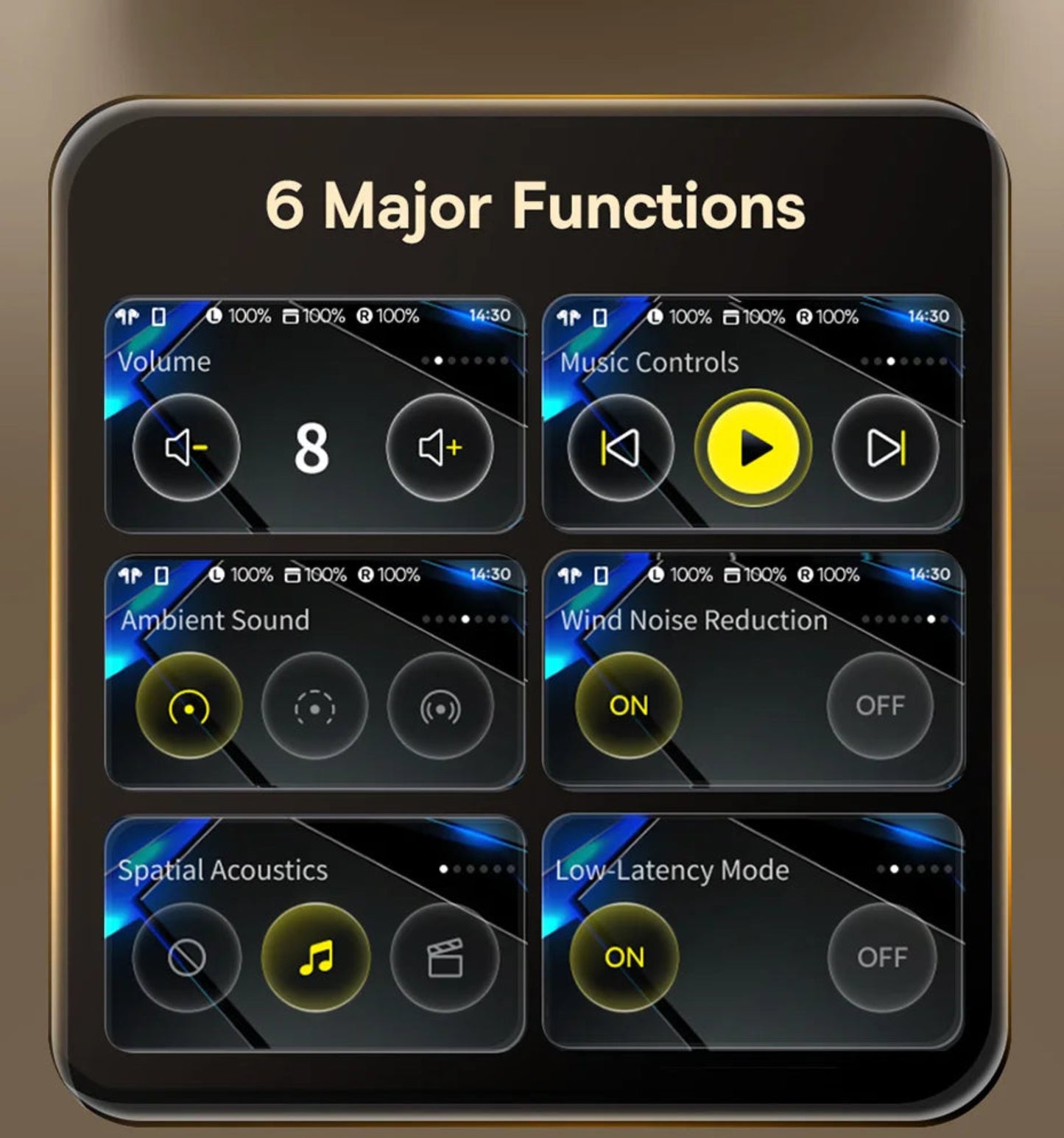 Baseus Bowie M2s Ultra Wireless Earphones Smart Screen 52dB Noise Cancelling Bluetooth 5.4 Headphones 3D Audio Spatial Earbuds