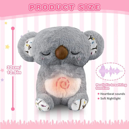 Baby Breathing Soothing Capybara Elephant Plush Doll Toy Sleeping Companion Music and Light Doll Sensory Plush Toy Soft Toy