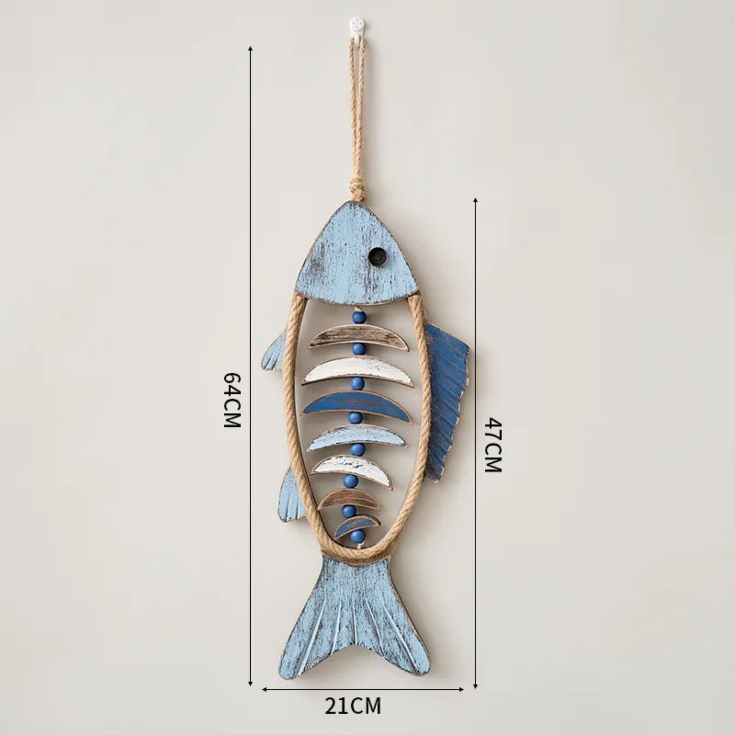 Mediterranean Wall Decoration Three-dimensional Small Pendant Fish Shaped Model Room Children's Room Wall Decoration