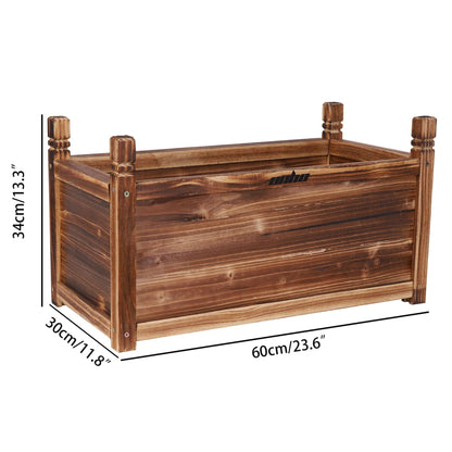 Raised Garden Bed Flower or Vegetable Planter  Plant Box for Garden, Yard Wood Box for Planting