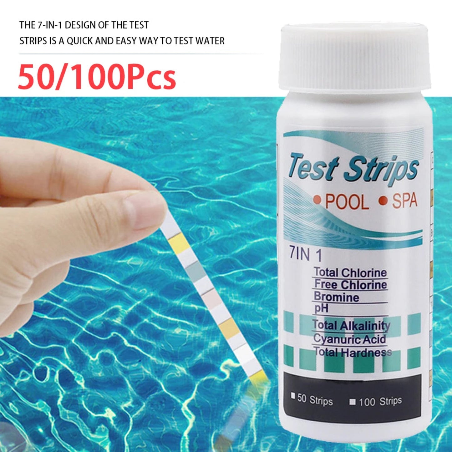 50/100pcs Water Test PH Strips Multipurpose Water Tester Paper High Precision Easy Detection Aquarium Pool Accessories