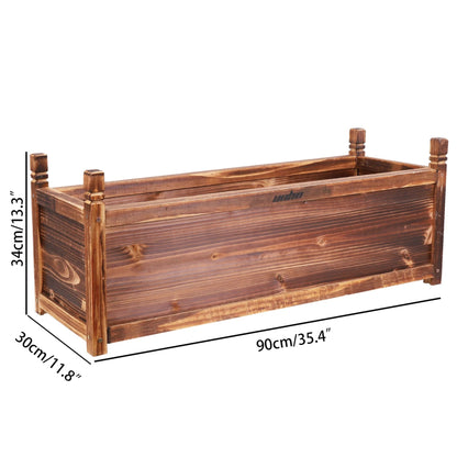 Raised Garden Bed Flower or Vegetable Planter  Plant Box for Garden, Yard Wood Box for Planting