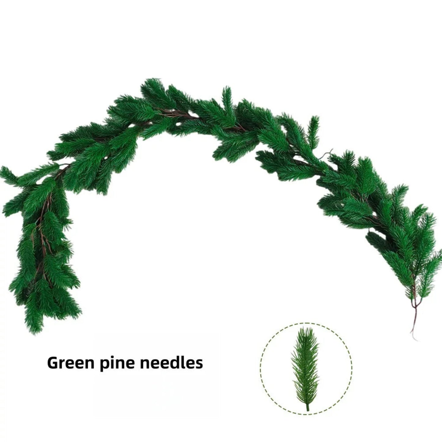 6FT Party Joyful Seasonal Faux Christmas Wreath With Pine Needle Cypress Flower Vines For Holiday Winter Interior Decoration