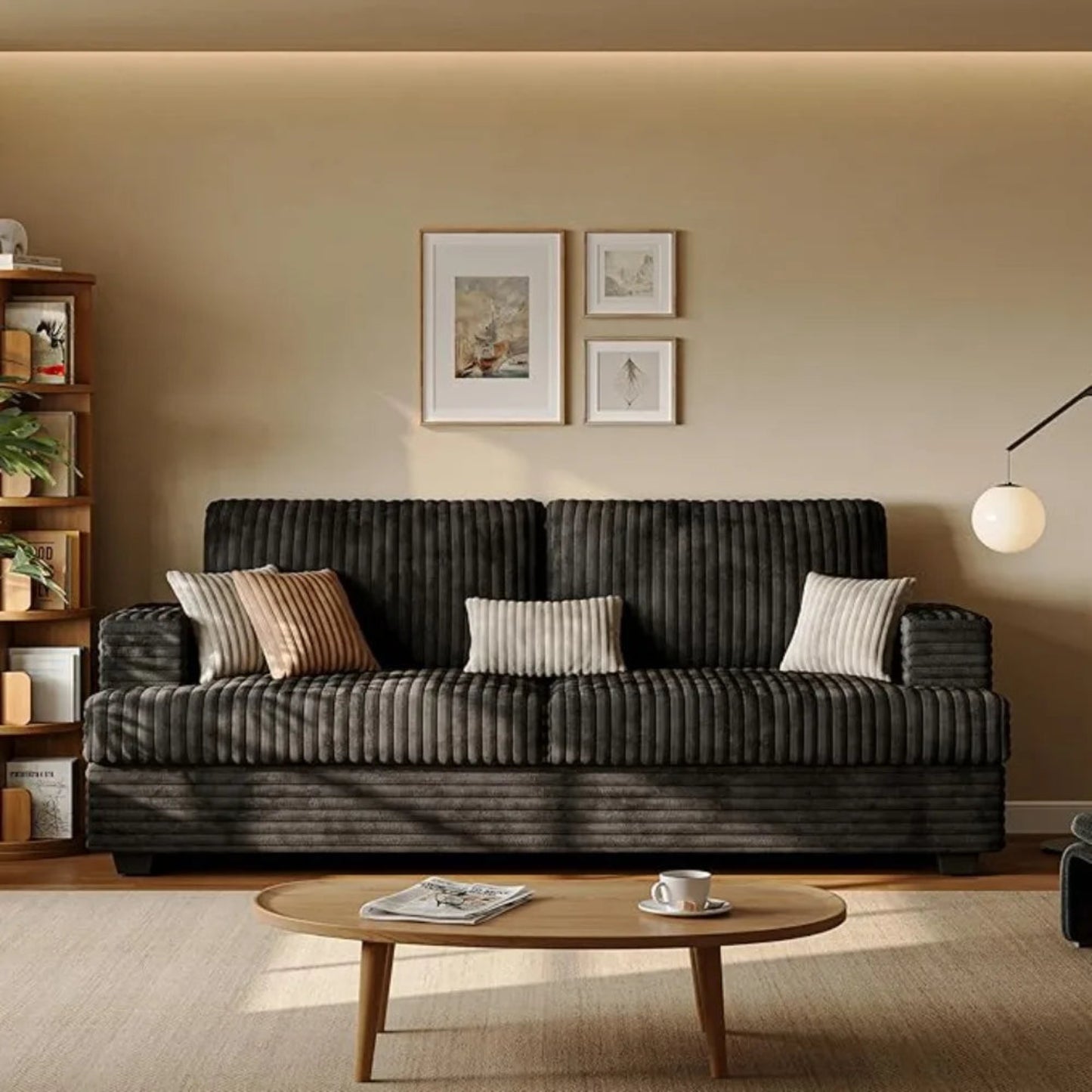 Seater Couches for Living Room Sofas Comfy Sectional Couch with 24" Deep Seat Loveseat Sofa for Small Apartment