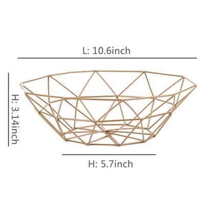 Metal Fruit Basket Simple Fruit Basin Multi-Size Iron Snack Bread Vegetable Storage Bowls Kitchen Eggs Dessert Holder Organizer