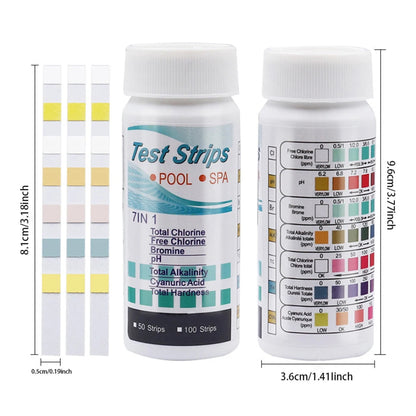 50/100pcs Water Test PH Strips Multipurpose Water Tester Paper High Precision Easy Detection Aquarium Pool Accessories