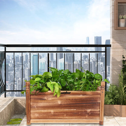 Raised Garden Bed Flower or Vegetable Planter  Plant Box for Garden, Yard Wood Box for Planting
