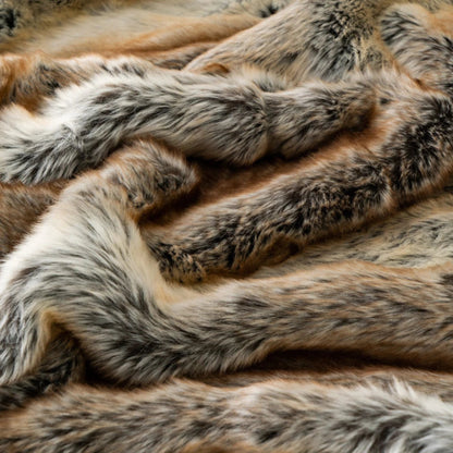 Battilo Faux Fur Blanket Luxury Fluffy Plaid Throw Blanket Winter Thick Warm Sofa Blanket Plush Fur Throws for Bed Bedroom Decor