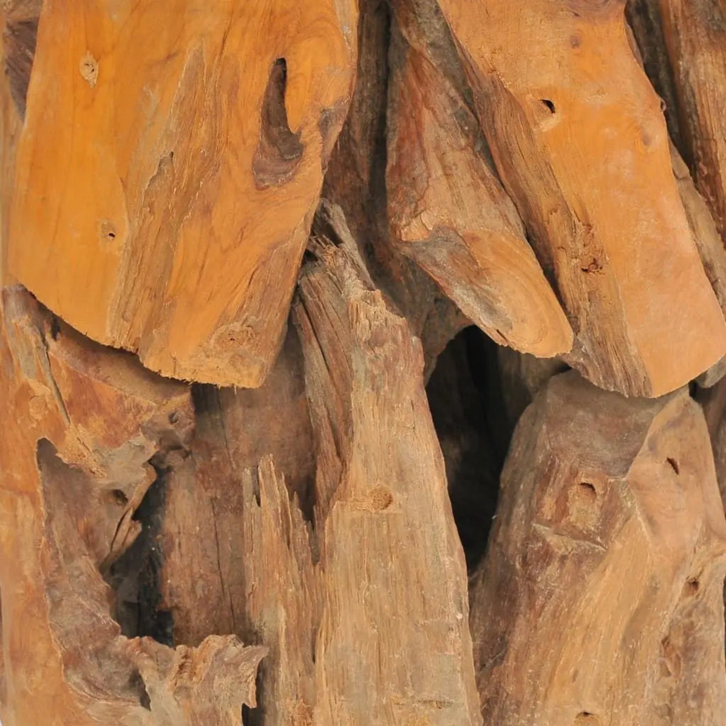 Solid Teak Driftwood Coffee Table 23.6-Inch Elegant Wood Furniture