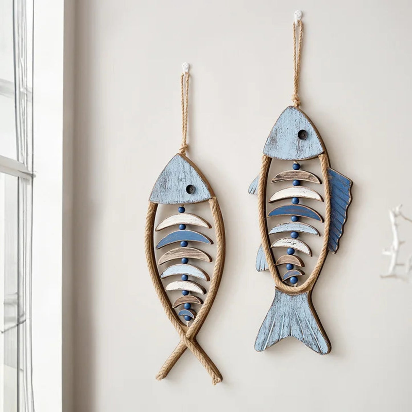 Mediterranean Wall Decoration Three-dimensional Small Pendant Fish Shaped Model Room Children's Room Wall Decoration