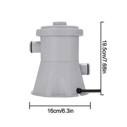 Pool Filter Pump 300 GPH Paddling Pool Electric Water Pump With 2 Pool Filter Cartridge Pool Pumps Ground Small Pool Filter Pump