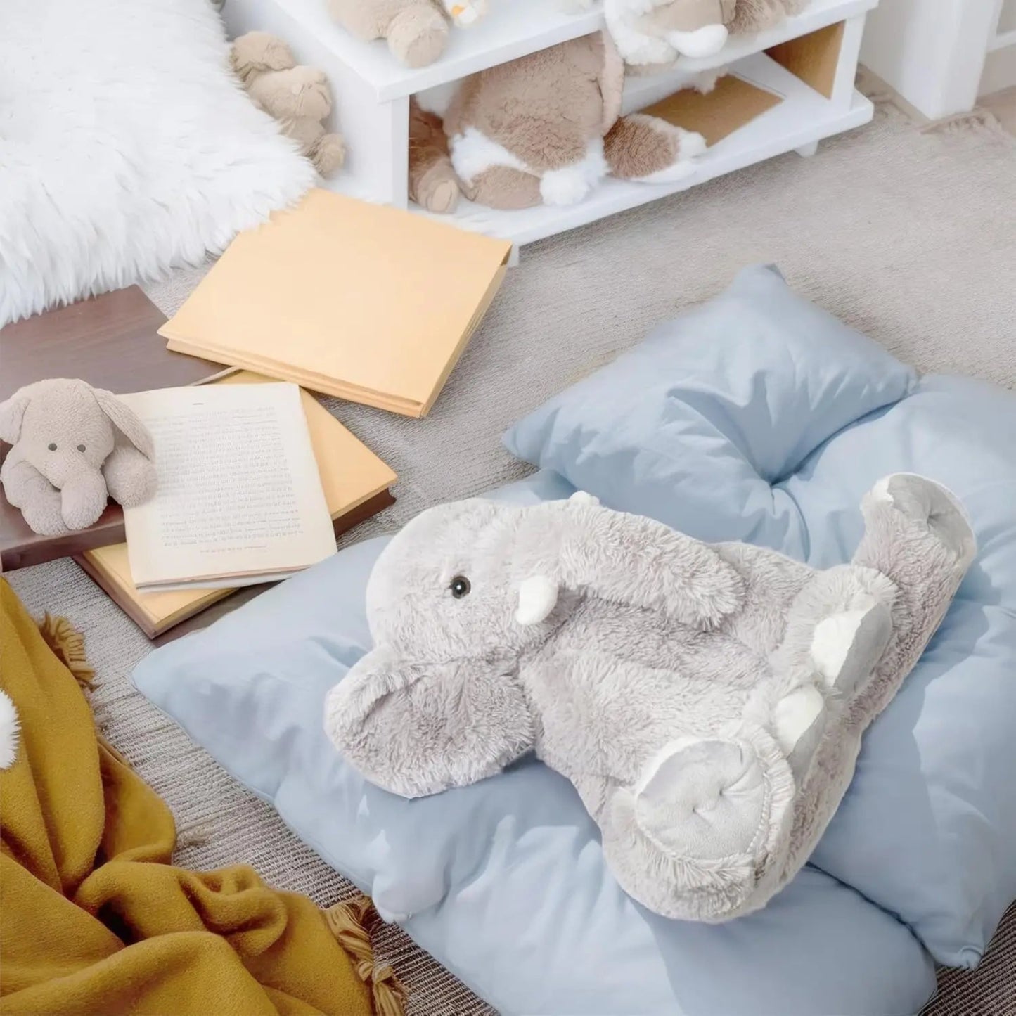 Baby Breathing Soothing Capybara Elephant Plush Doll Toy Sleeping Companion Music and Light Doll Sensory Plush Toy Soft Toy