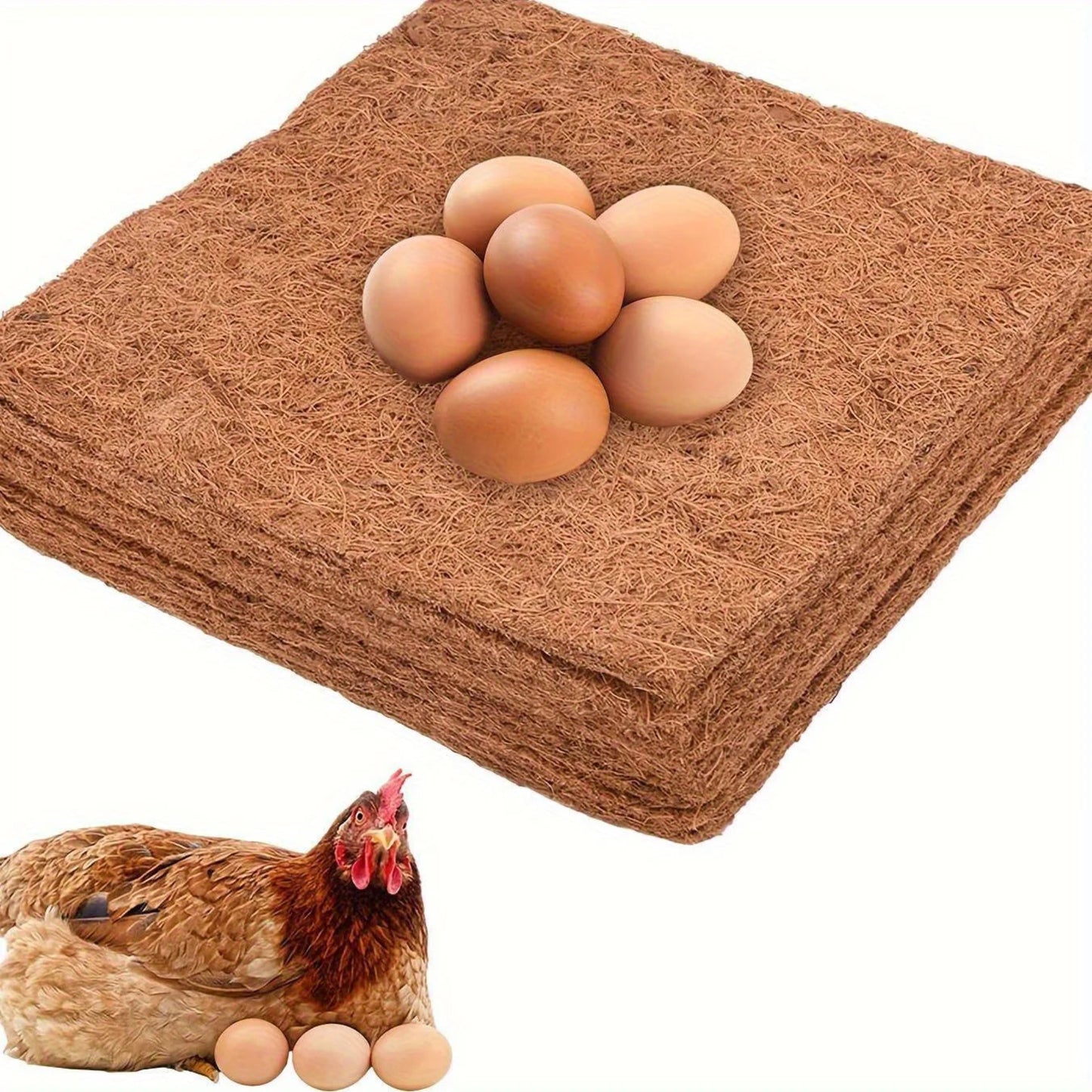 Eco-Friendly Coconut Coir Palm Fiber Chicken Nesting Pads Reusable Hens Bedding For Egg Laying Durable Poultry Coop