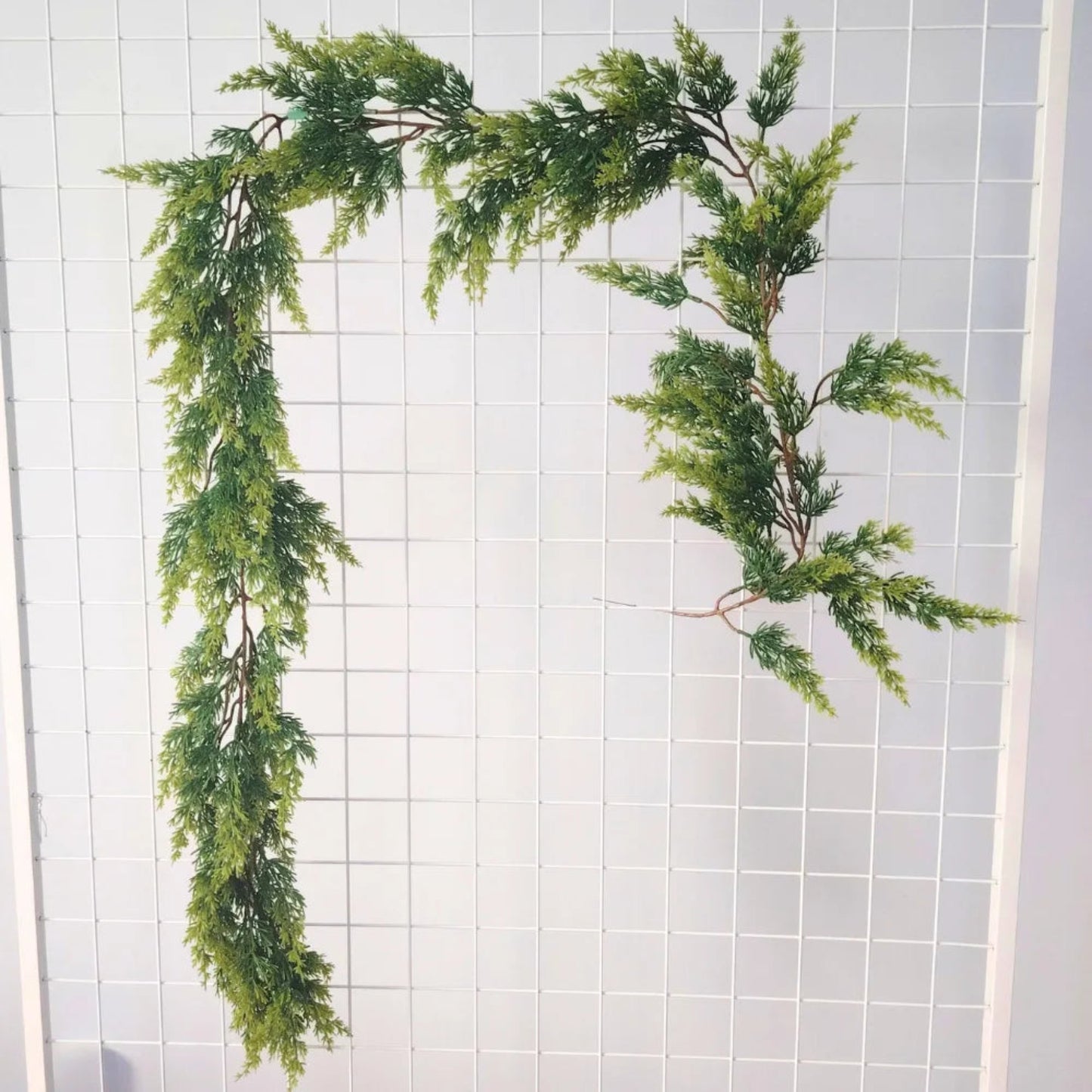 6FT Party Joyful Seasonal Faux Christmas Wreath With Pine Needle Cypress Flower Vines For Holiday Winter Interior Decoration