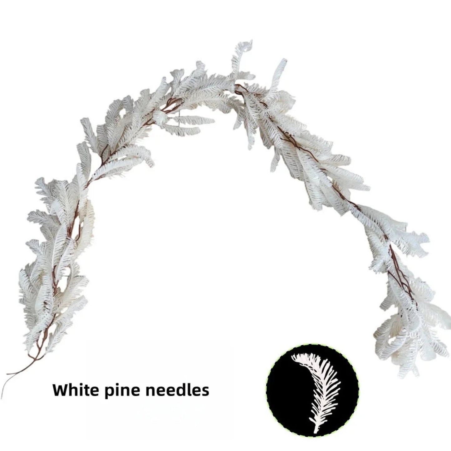 6FT Party Joyful Seasonal Faux Christmas Wreath With Pine Needle Cypress Flower Vines For Holiday Winter Interior Decoration