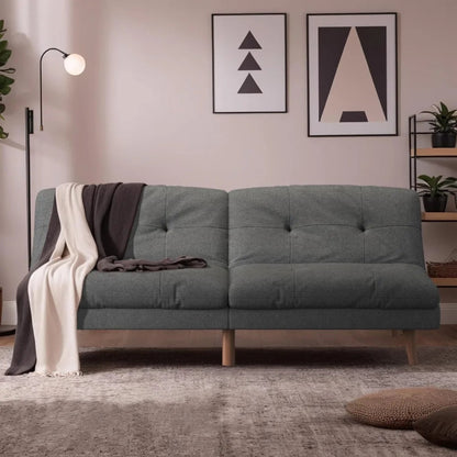 Convertible Futon Sofa Bed with Adjustable Back, Upholstered Sleeper for Living Room Furniture