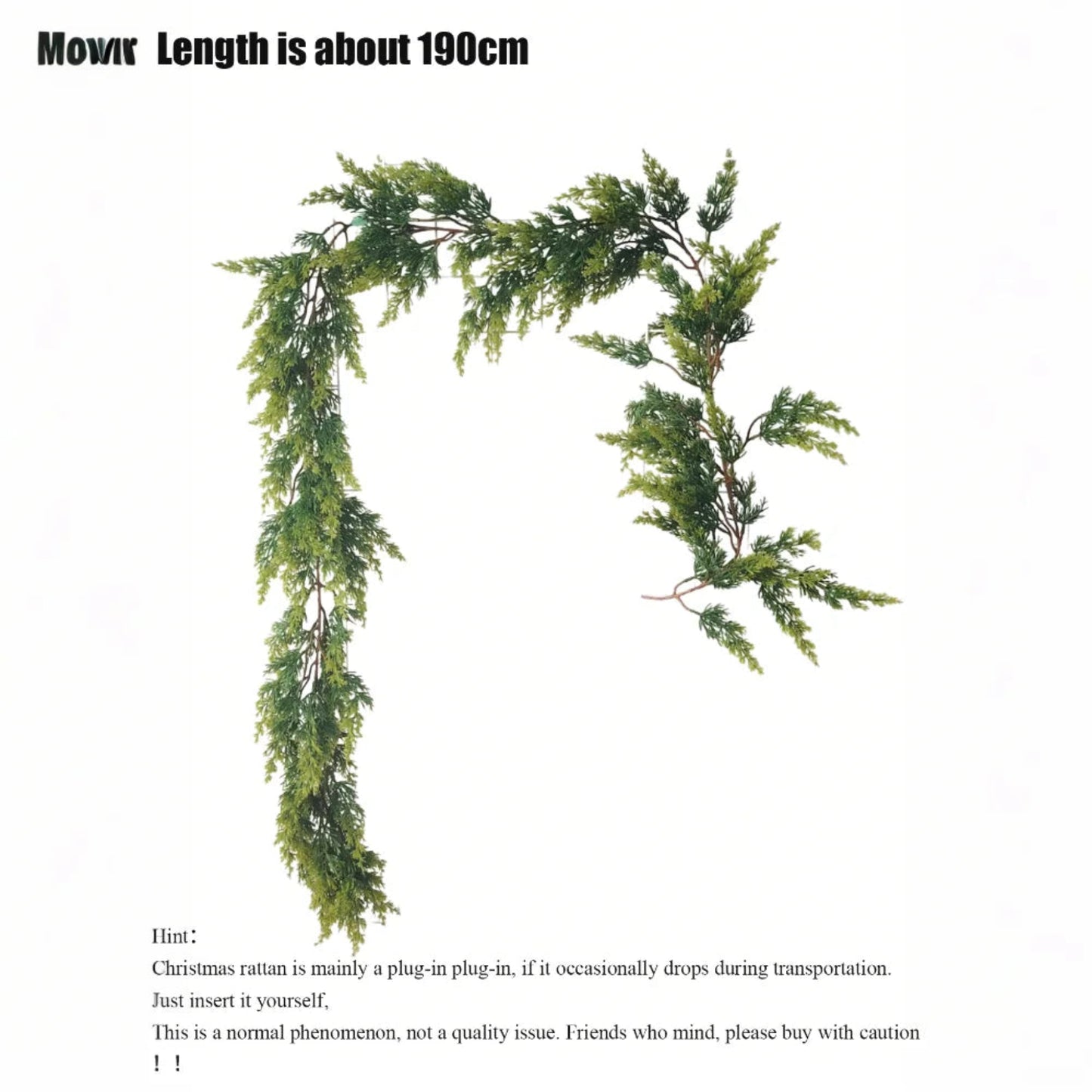 6FT Party Joyful Seasonal Faux Christmas Wreath With Pine Needle Cypress Flower Vines For Holiday Winter Interior Decoration