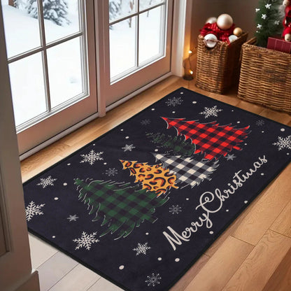 Christmas Floor Mat Outdoor Carpet Christmas Decor for Home 2025 Navidad Natal Santa Claus Door Mat Xmas Ornament New Year 2026
