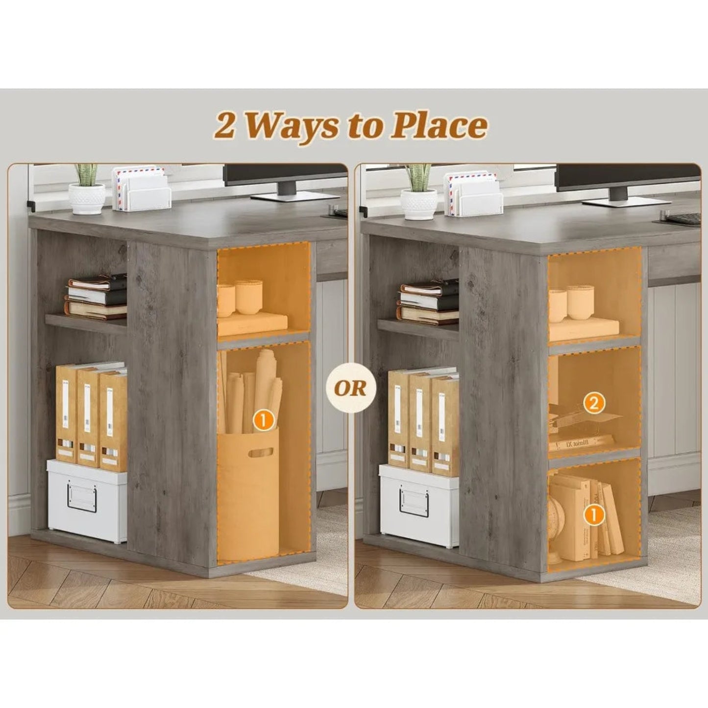 Farmhouse 96.5" Computer Desk with Drawers, 2 Person Home Office Desk, Gaming Double Desk with Storage Shelves, Long Two Person