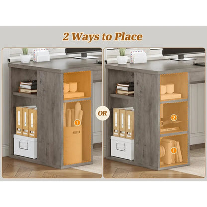 Farmhouse 96.5" Computer Desk with Drawers, 2 Person Home Office Desk, Gaming Double Desk with Storage Shelves, Long Two Person