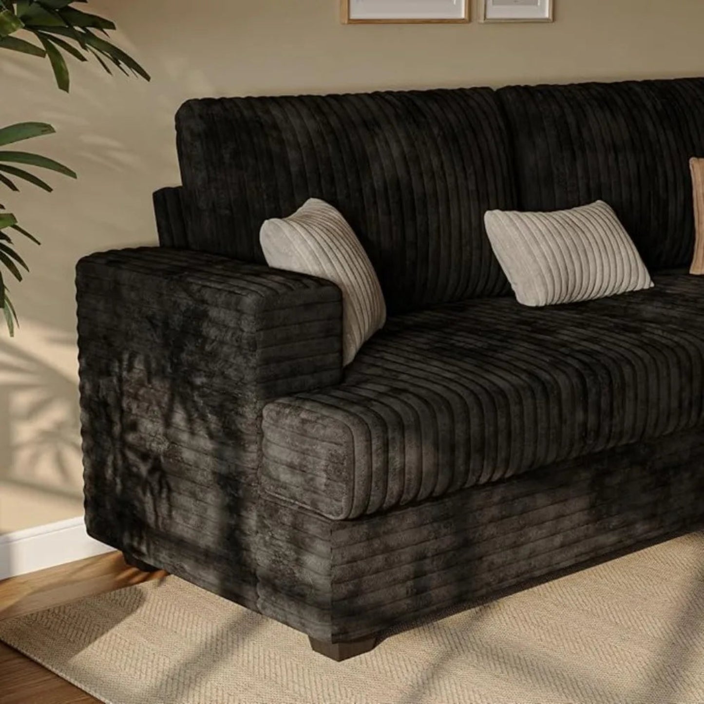 Seater Couches for Living Room Sofas Comfy Sectional Couch with 24" Deep Seat Loveseat Sofa for Small Apartment