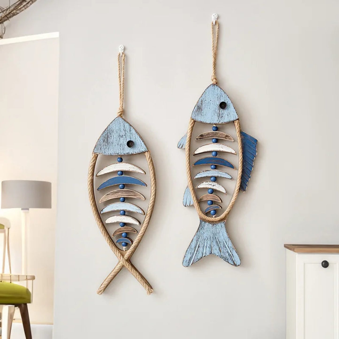 Mediterranean Wall Decoration Three-dimensional Small Pendant Fish Shaped Model Room Children's Room Wall Decoration