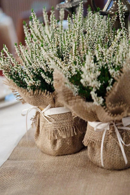 Burlap Table Runner Rustic Jute Boho Table Runner for Farmhouse Coffee Table Spring Wedding Baby Shower
