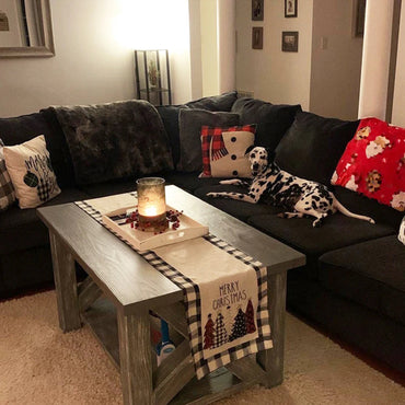 Merry Christmas Table Runner Red Black White Checkered Xmas Table Runner Christmas Party Table Home Decorations New Year Holiday