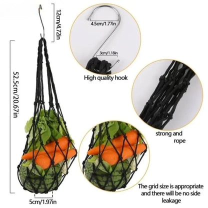 2pcs Practical Chicken Feeder Hanging Poultry Feed Net Bag Mesh Feeder Automatic Feeder Bag For Chickens And Ducks
