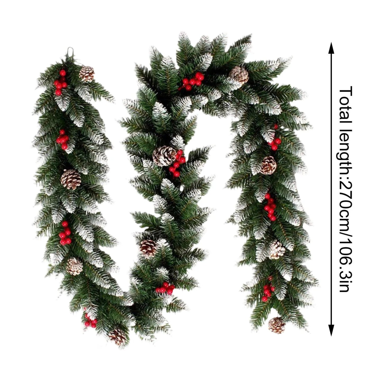 2025 Christmas Wreath Lighted Artificial Flower Tree Garland For Mantel PreInstalled Lighting Imitation Green Christmas Wreath
