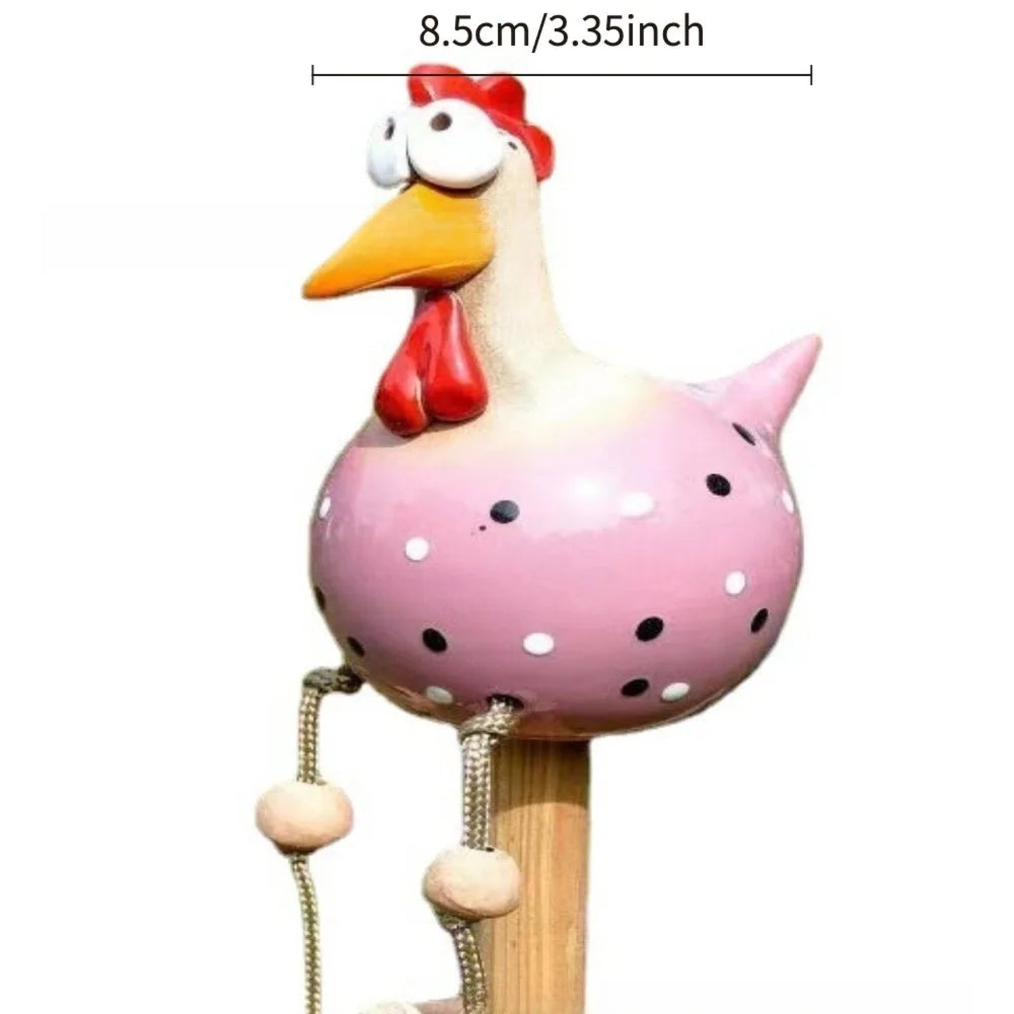 Garden Backyard DecorationsFairy StatueResin Craft Big Eyed Chicken Hanging Leg Chicken Long Leg Ornament Garden Decoration