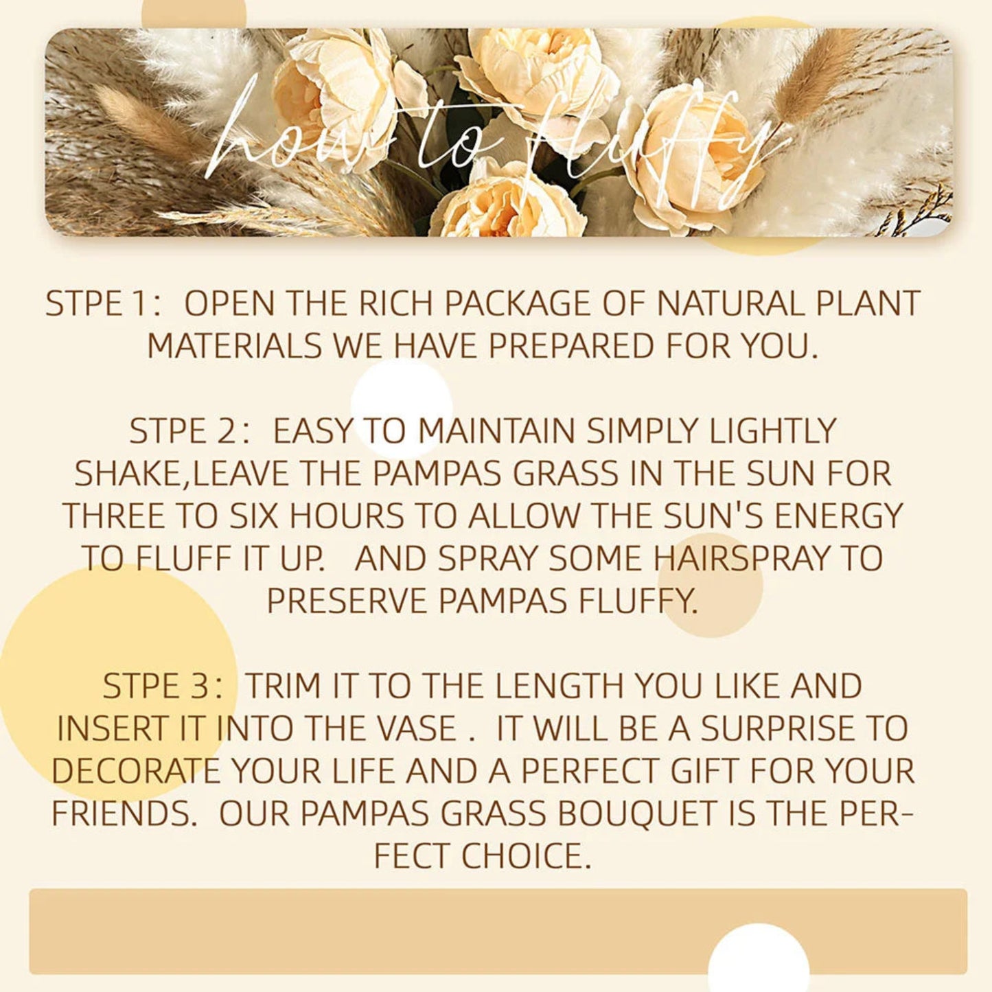 56pcs Artificial Flowers Faux Peony Mix Dried Pampas Grass Bouquets Elegant Boho Home Wedding Centerpieces Luxury Decoration