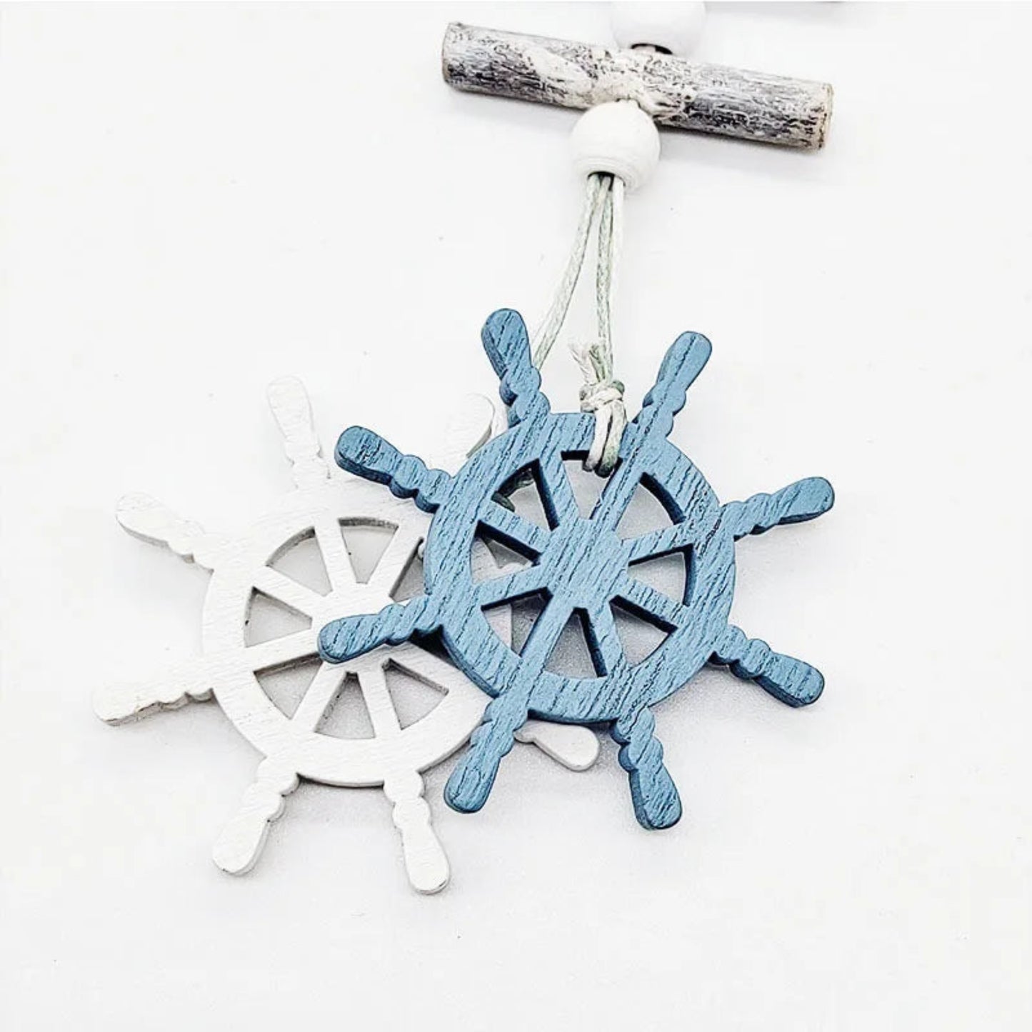 Studio Props Wall Hanging Hand Made Mediterranean Starfish Hung Fish Nautical Decor Hang Wood Marine Pendant for Home Decoration