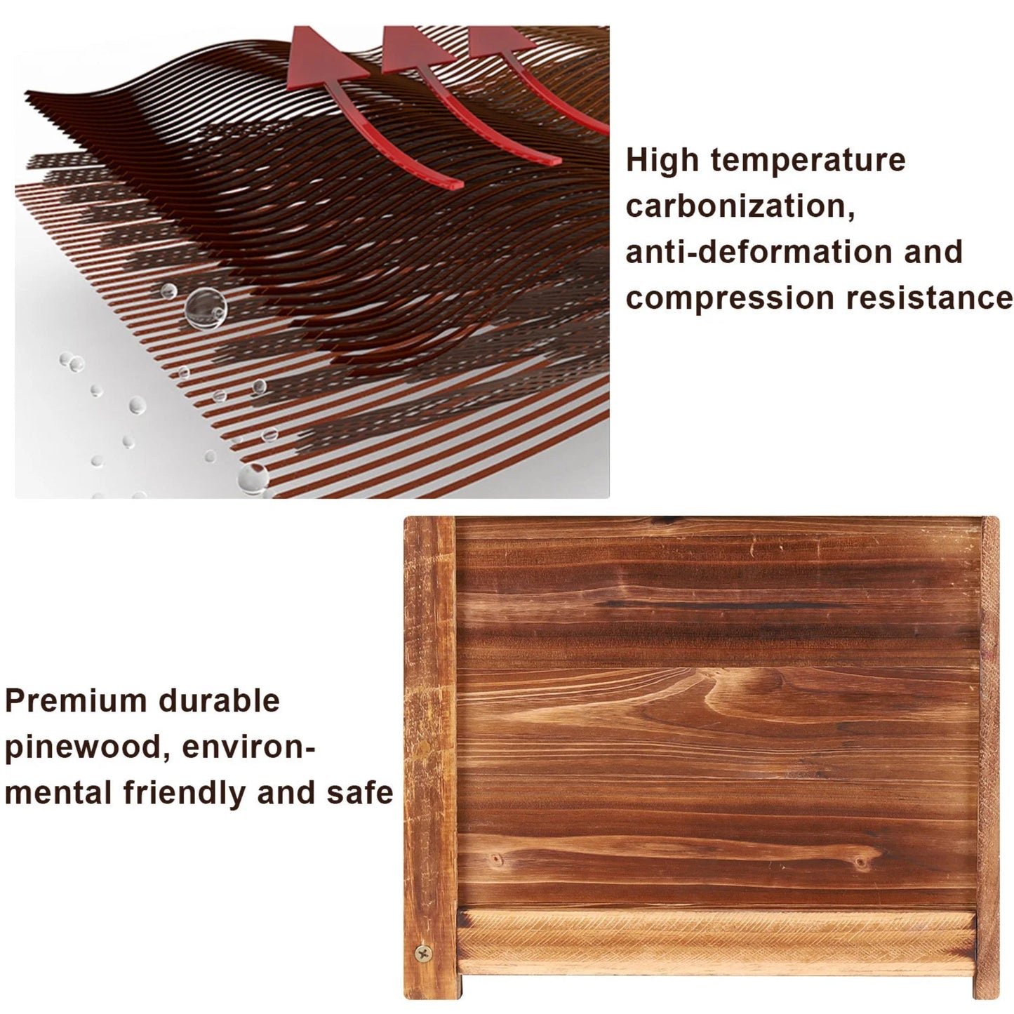 Raised Garden Bed Flower or Vegetable Planter  Plant Box for Garden, Yard Wood Box for Planting