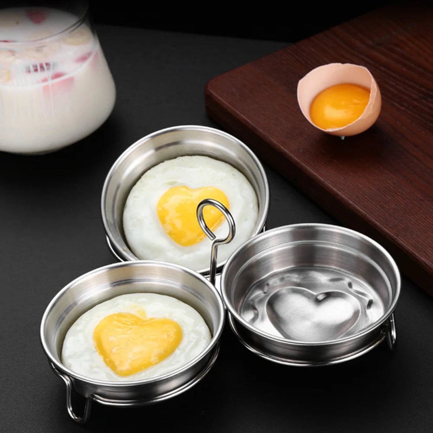 Stainless Steel DIY Heart Shape Egg Shaper Mold Cooker Kitchen Frying Cooking Tool Kitchen Tools